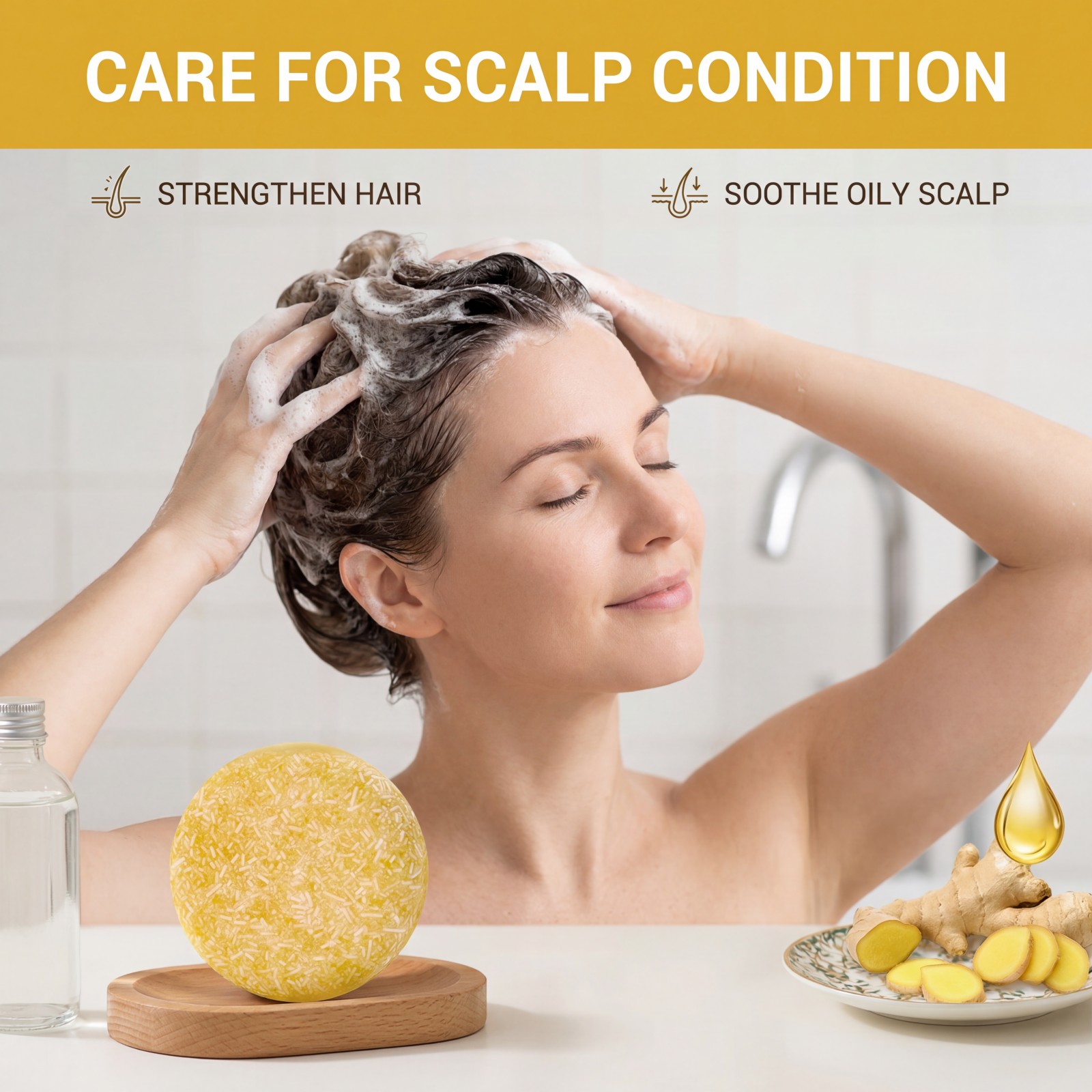 1Pcs 샴푸 바 생강 헤어 케어 솔리드 샴푸 딥 클렌 - Hair Care Pantene 리뷰 및 가격
