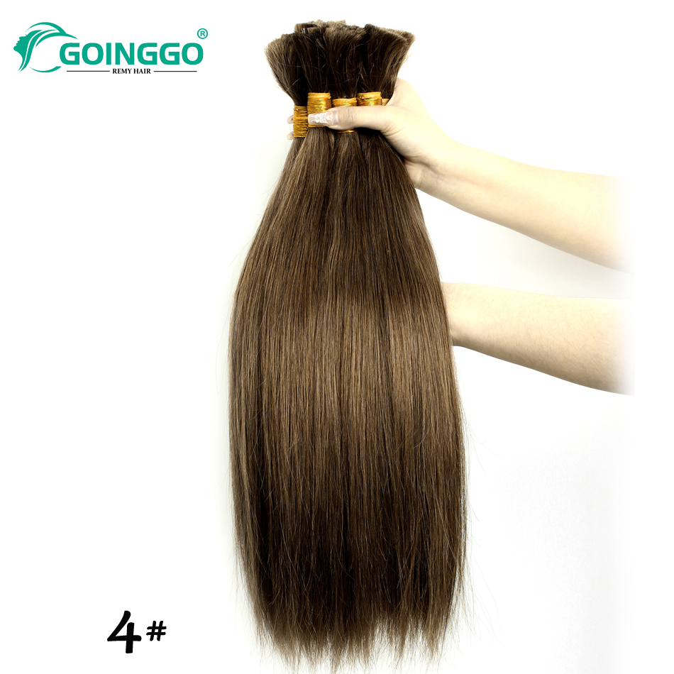 4 # 초콜릿 브라운 스트레이트 벌크 헤어 익스텐션 인 - Crochet Braiding Hair 리뷰 및 가격